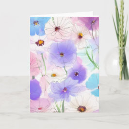 Cartão Floral Aquarela Pastel