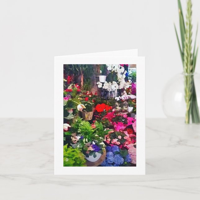 Cartão Floral Art Print Blank Note Card (Frente)