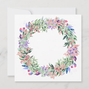 Cartão Floral Berries Wreath