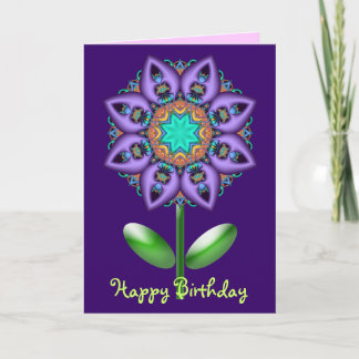 Cartão Floral birthday card with Fantasy flower