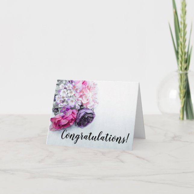 Cartão Floral Bouquet Greeting Card (Frente)