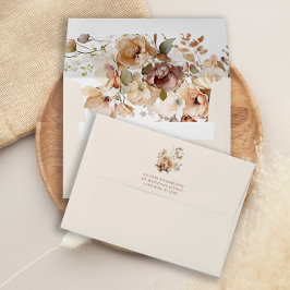 Cartão floral branco floral de outono com cor d'ág