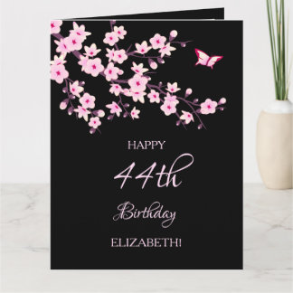 Cartão Floral Cherry Blossoms Happy Birthday