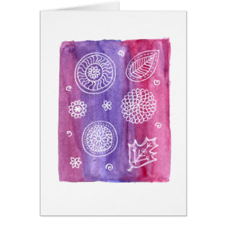 Cartão floral cor-de-rosa