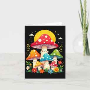 Cartão Floral Cute Mushroom Fungi Halloween Costume