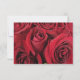 Cartão floral da rosa vermelha RSVP (Verso)