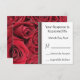 Cartão floral da rosa vermelha RSVP (Frente/Verso)