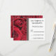 Cartão floral da rosa vermelha RSVP (Frente/Verso In Situ)
