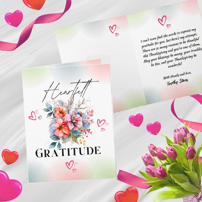 Cartão Floral de Ação de Graças (Criador carregado)