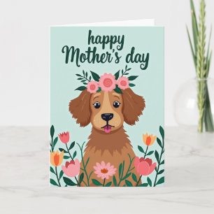 Cartão Floral de Cachorrinho Matte Love