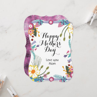 Cartão floral de feliz dia de as mães