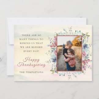 Cartão Floral de Férias Floral de Ação de Graças