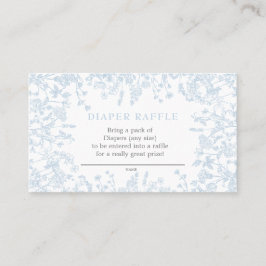 Cartão floral de fralda da Chinoiserie azul, jogo