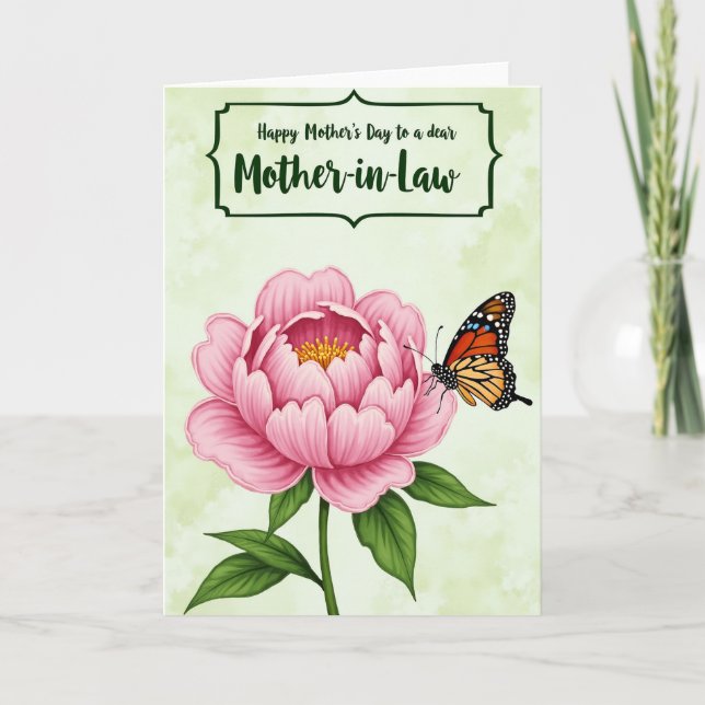 Cartão Floral de Inseto para a Mãe Mais Querida (Frente)