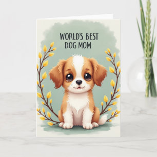 Cartão Floral de Mãe de Cachorro Querido