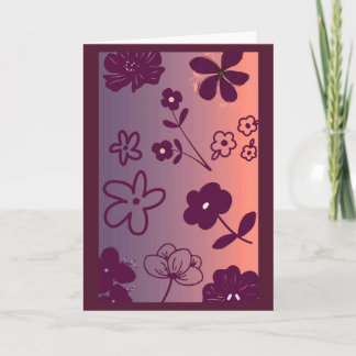 Cartão Floral Design print with a touch of pink