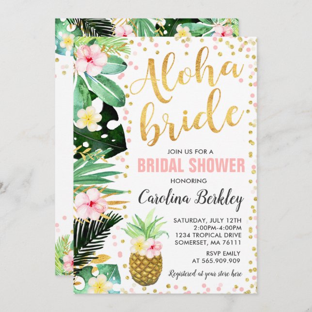 Cartão floral do chá de panela da aguarela (Frente/Verso)