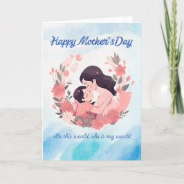 Cartão Floral do Dia das Mães Feliz
