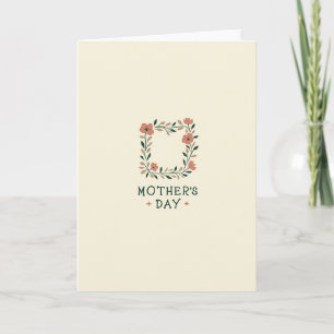 Cartão Floral do Dia das Mães Gentil