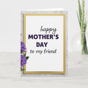 Cartão Floral do Dia das Mães para Amiga