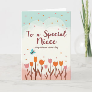 Cartão Floral do Dia das Mães para Sobrinha Querid