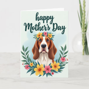 Cartão Floral Doce Dia Das Mães Cachorro