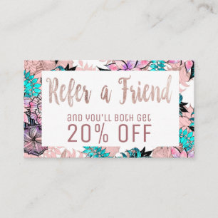 Cartão floral Dourado cor-de-rosa da referência 