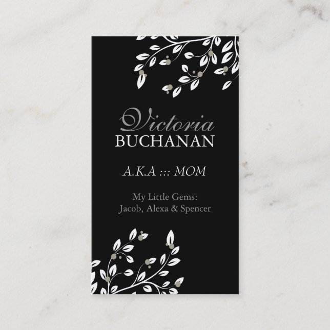 Cartão floral elegante das mamães (Frente)