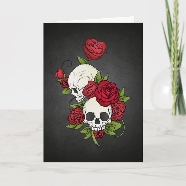 Cartão Floral Elegante Dia de los Muertos (Frente)
