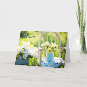 Cartão Floral externo e Dia de as mães de vida estática