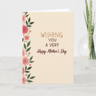 Cartão Floral Feliz Dia das Mães