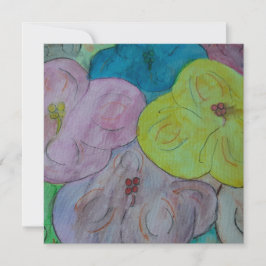 Cartão Floral Floral Flor de Saudação abstrato Sum
