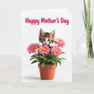 Cartão Floral Gatinho(a) Querido(a) para Mães