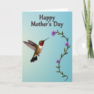 Cartão Floral Gradient Bird