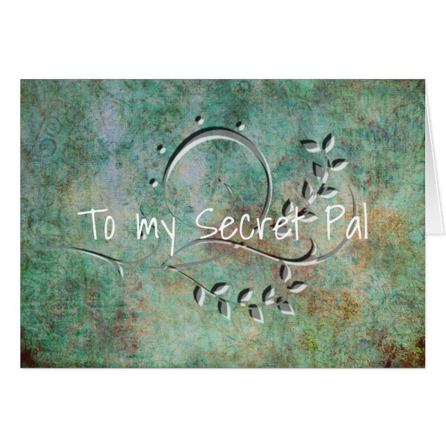 Cartão Floral gravado (Frente Horizontal)