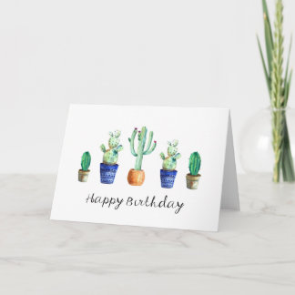 Cartão Floral Happy Birthday Greeting Card