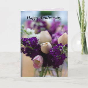 Cartão Floral I Love You Aniversário Card
