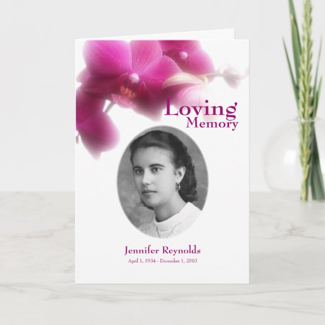 Cartão Floral In Loving Memory Photo Keepape (Frente)