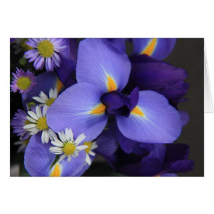 Cartão Floral, Iris e Mini Daisy, Notas de Vazio