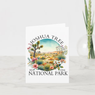 Cartão Floral Joshua Tree National Park Hiking Camping Ou