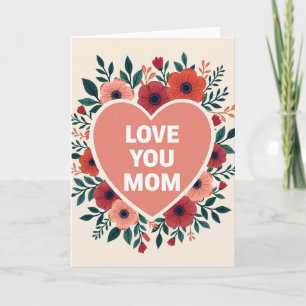 Cartão Floral Matte Amor Você Mãe