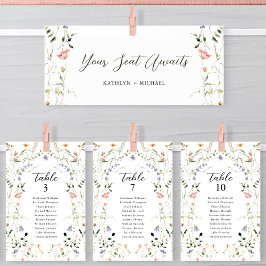 Cartão Floral Moderno Wildflower Heating Chart