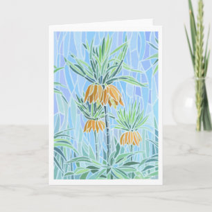 Cartão Floral Mosaic Greetings Card