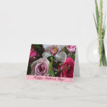 Cartão Floral Mother's Day Blank Card<br><div class="desc">Floral Mother's Day Blank Card features flowers in a mauve and white blend. Write a special message inside for Mom!</div>