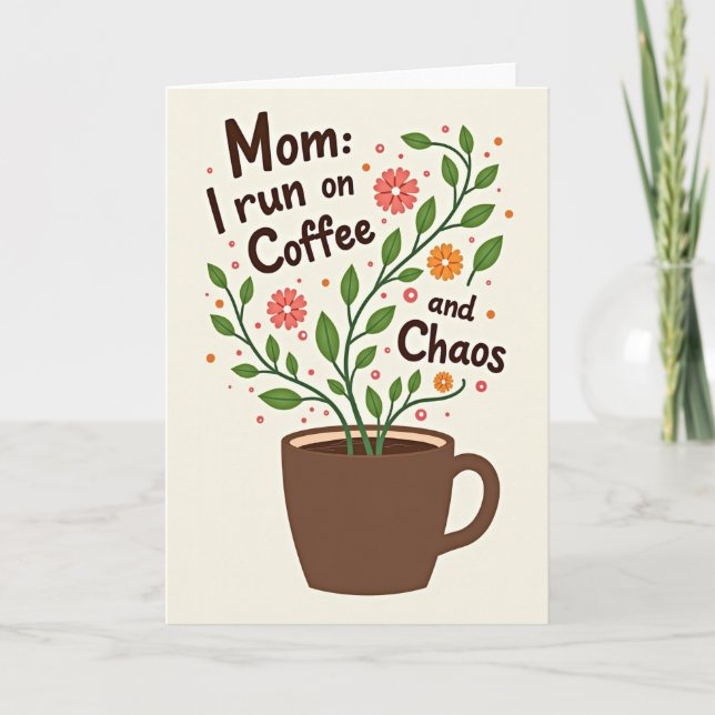 Cartão Floral Mothers Day Illustration Card (Frente)