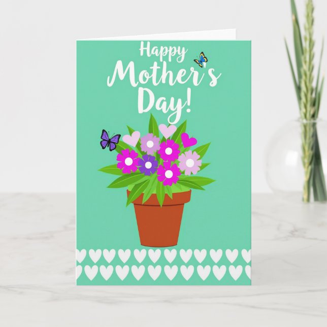 Cartão Floral Mothers Day Terracotta Card (Frente)
