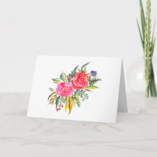 Cartão Floral Note Card, Stationary, Greeting Card