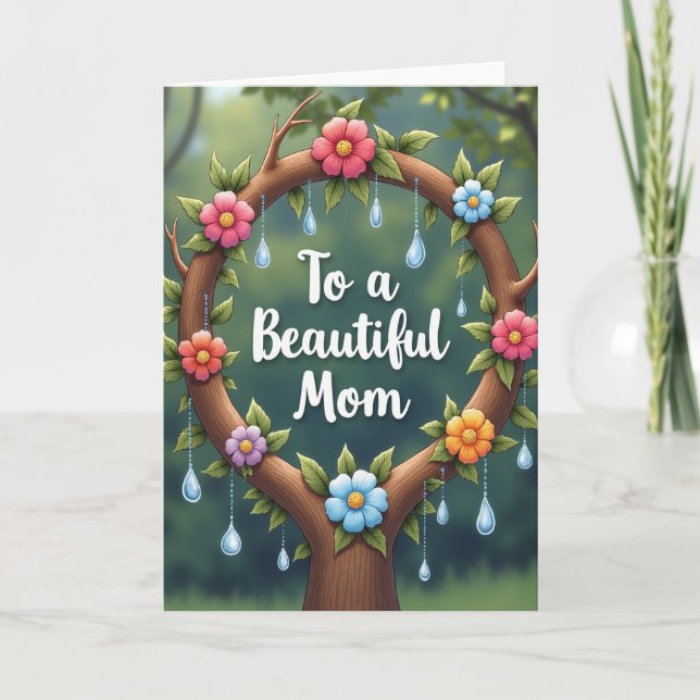 Cartão Floral Para a Mamãe (Frente)