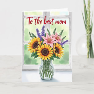 Cartão Floral Para a Melhor Mãe