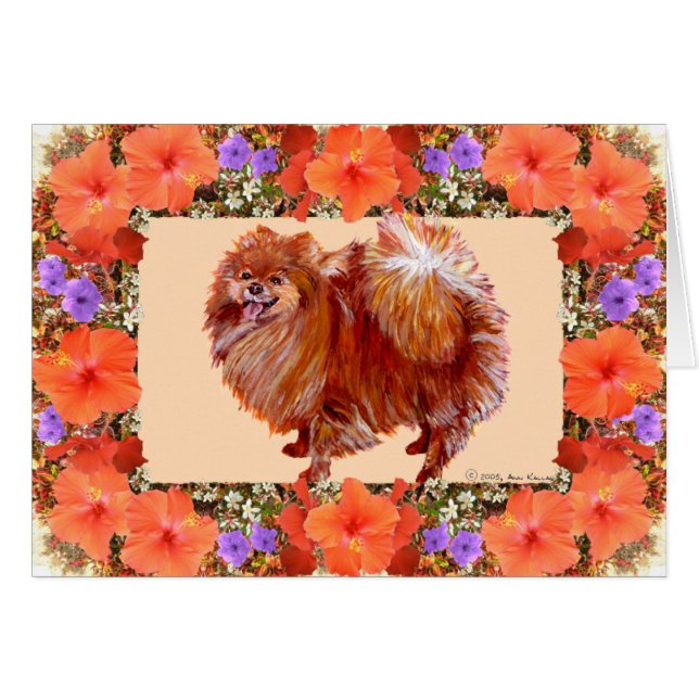 Cartão Floral Pomerânia (Frente Horizontal)